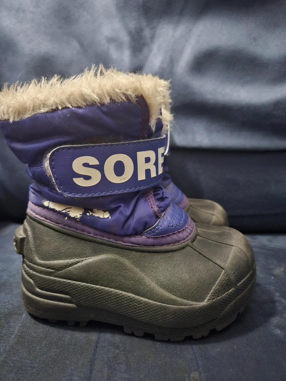 Sorel Kids Purple Winter Boots with Faux Fur